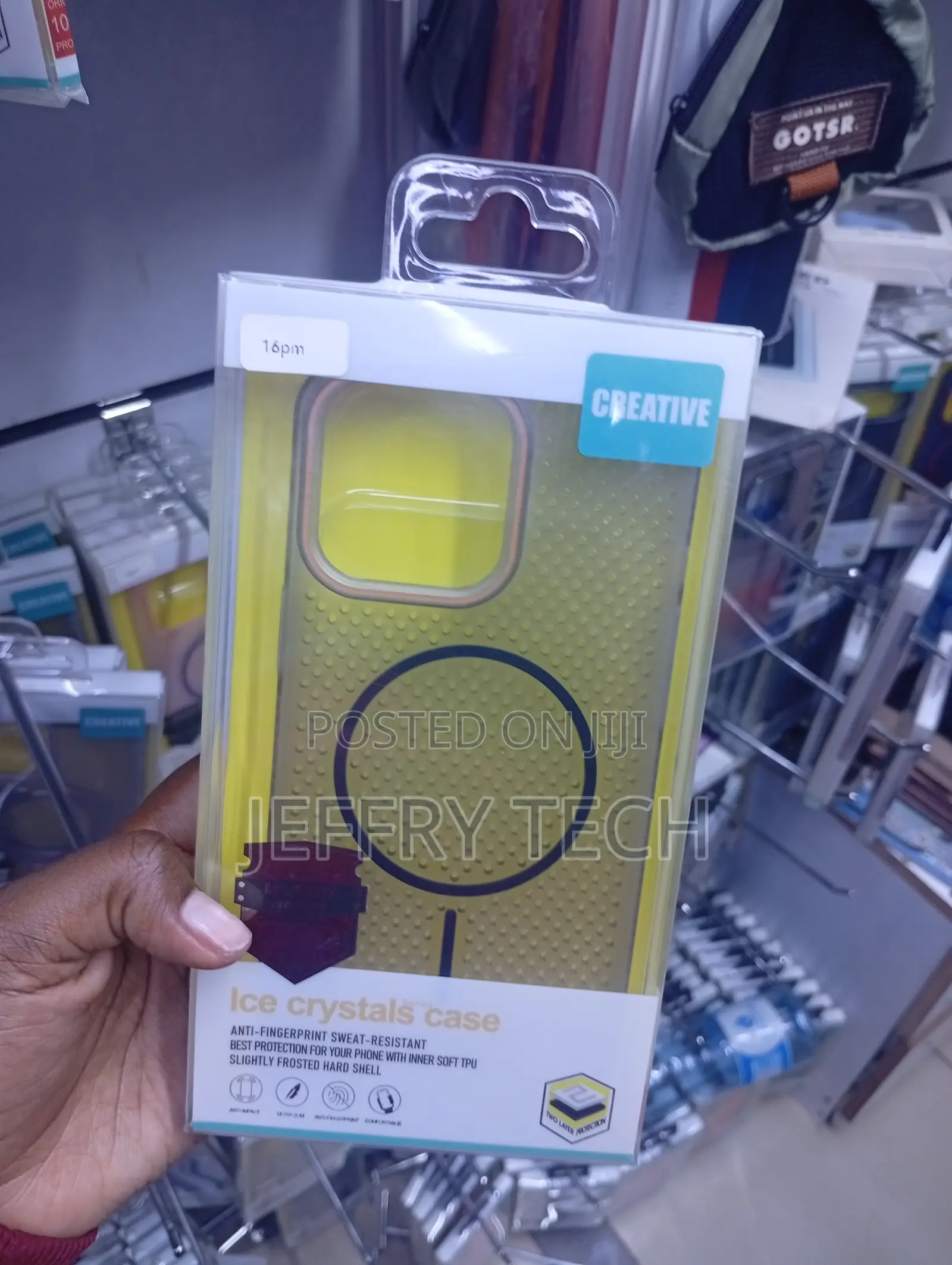 iPhone 16 Pro Max Semi-Transparent, Neon Yellow Back Plate `Case
