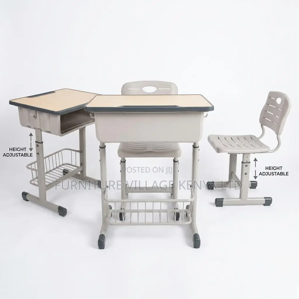 Adjustable Height School Desk and Chair Set