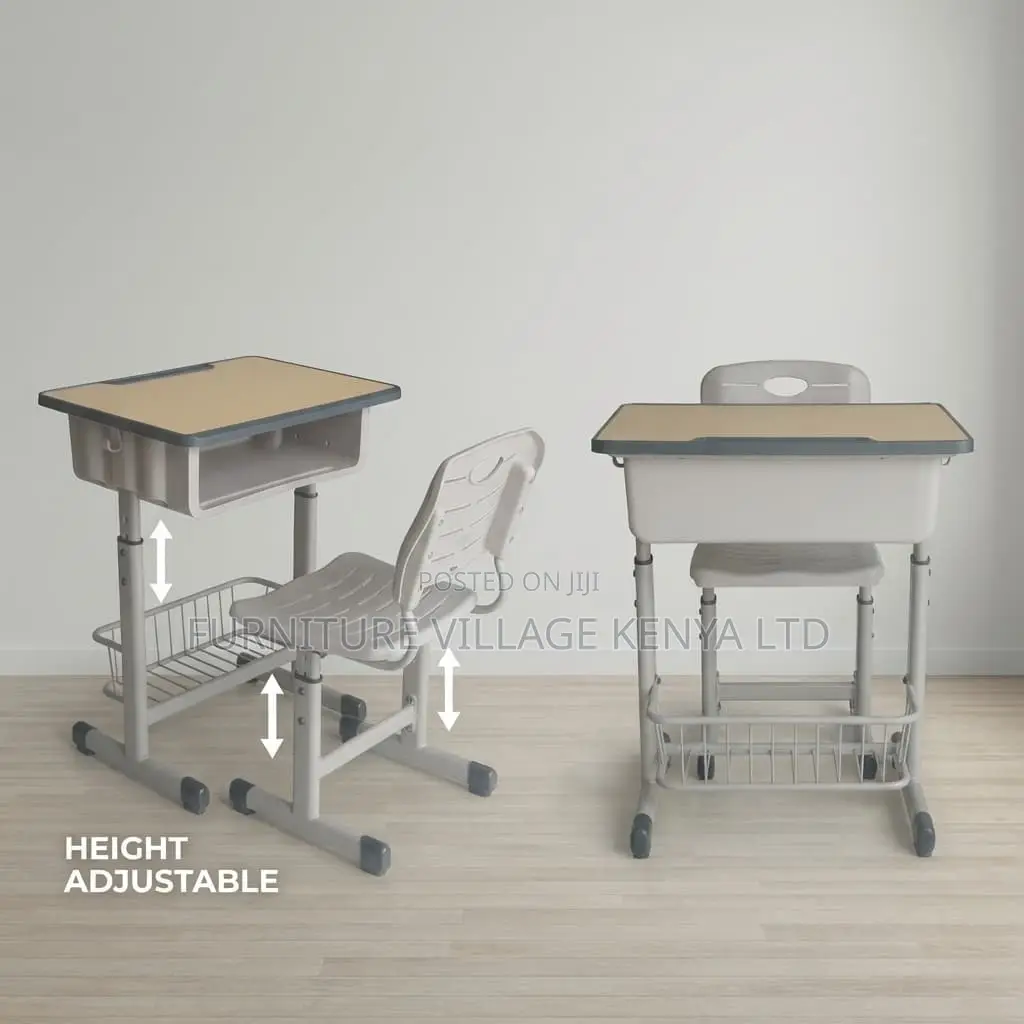 Adjustable Height School Desk and Chair Set