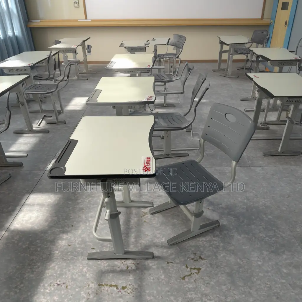 Adjustable Height School Desk and Chair Set