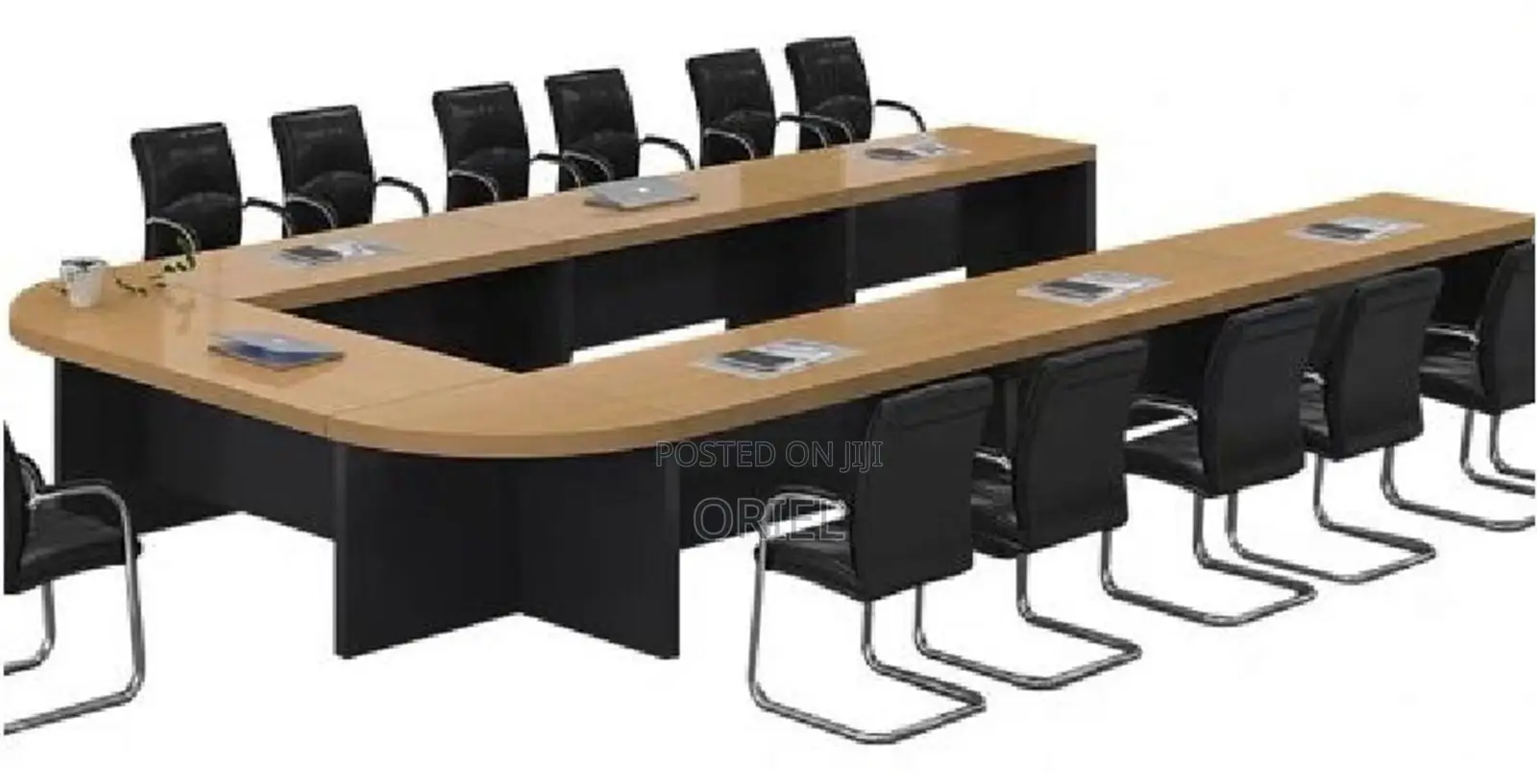 Office Boardroom Table : U-Shaped Meeting 6m Wooden Conference Table