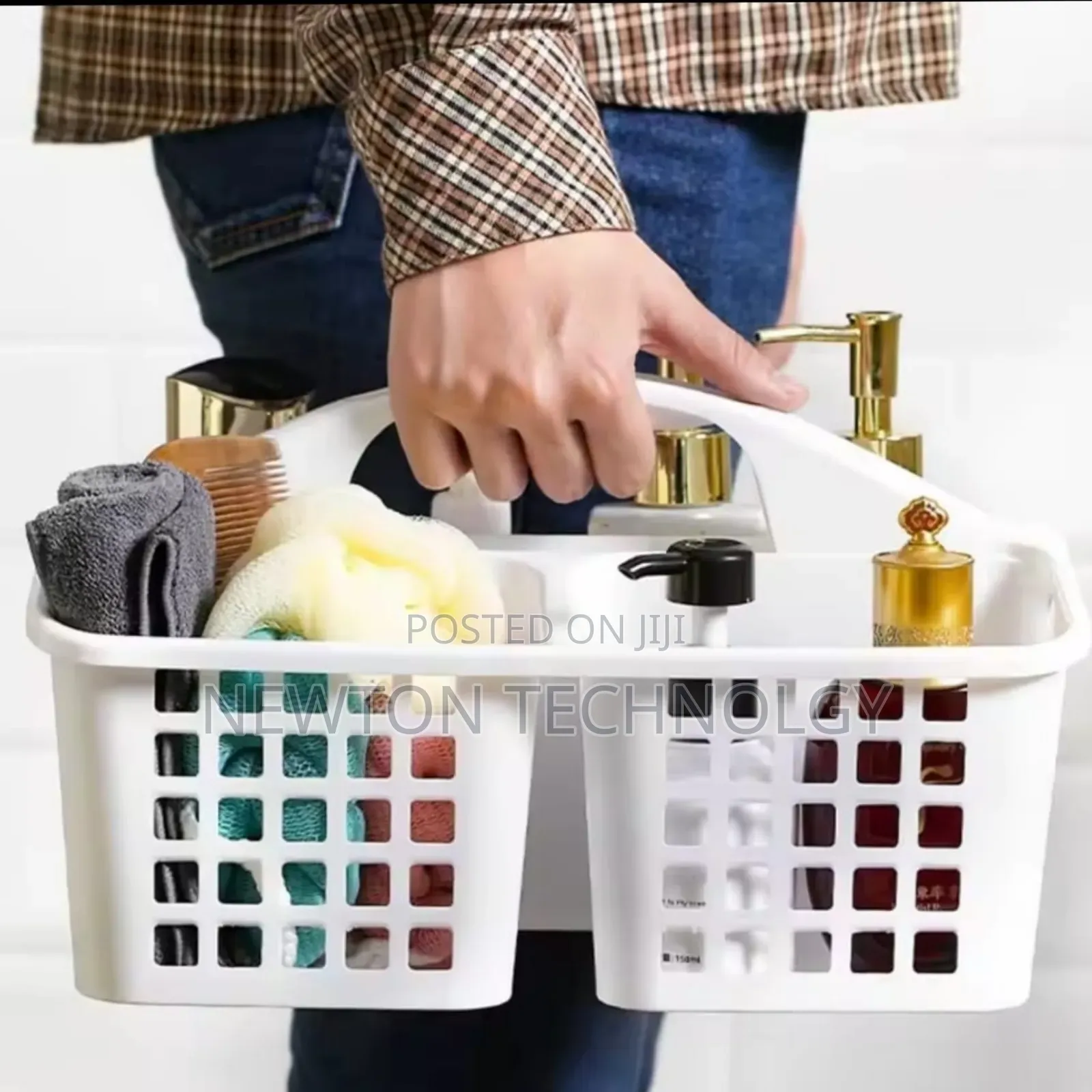 Bathroom Caddy /House Keeping Carrying Caddy/Multipurpose Basket White