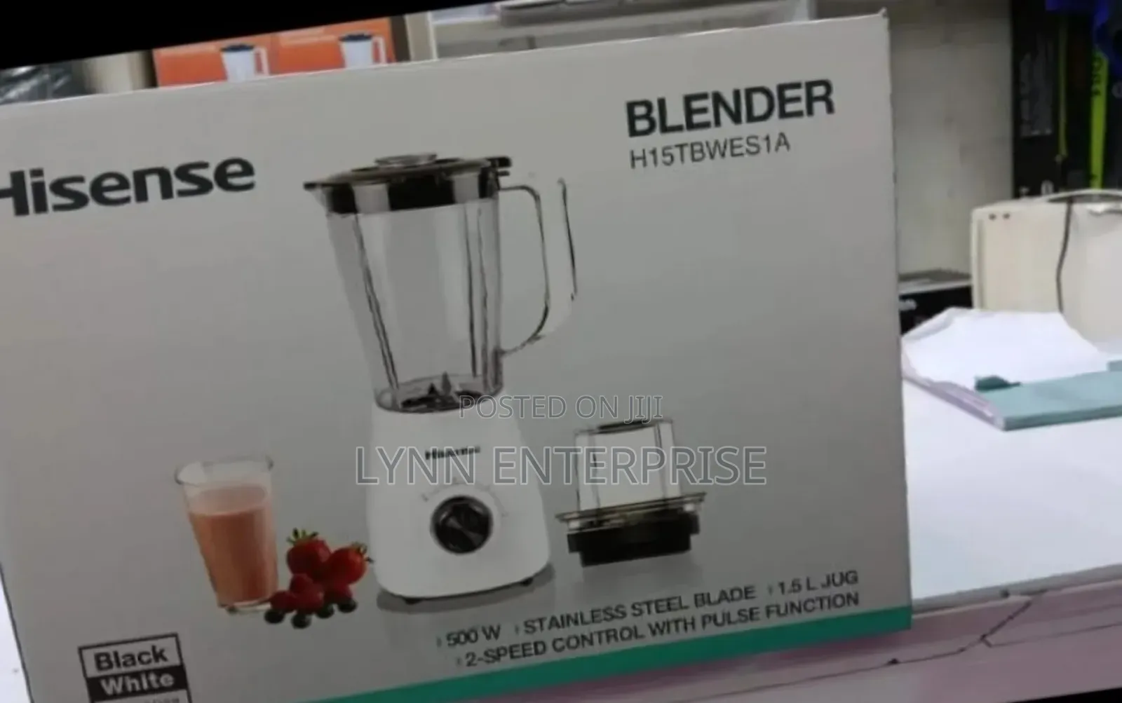 Hisense Blender And Grinder 1.5litres 2in 1 500w(White