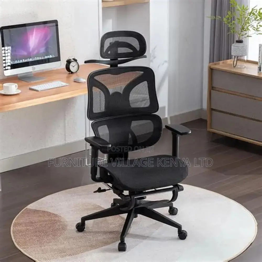 Executive Reclining Orthopedic Mesh Seat With Footrest