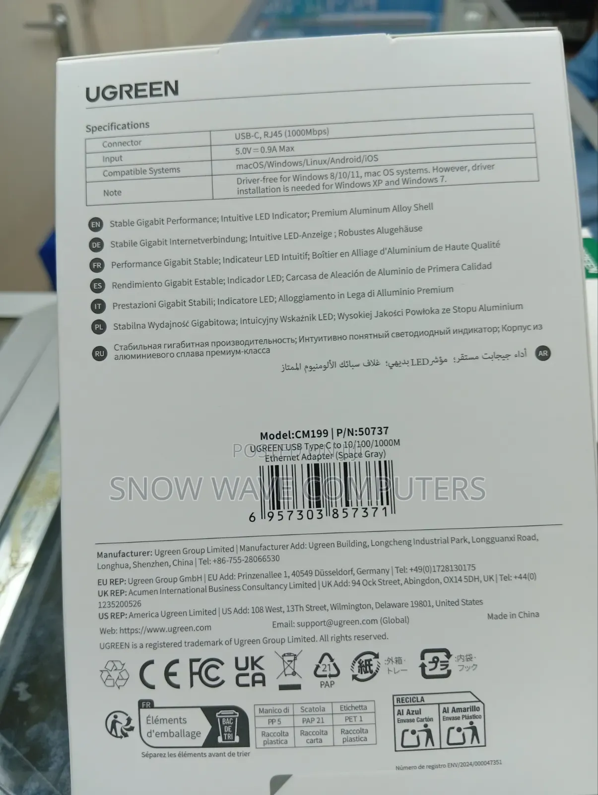 Ugreen Usb-C to Gigabit Ethernet Adapter