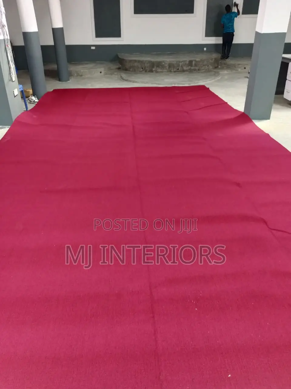 Soft Maroon Carpet for Church Altar Installation