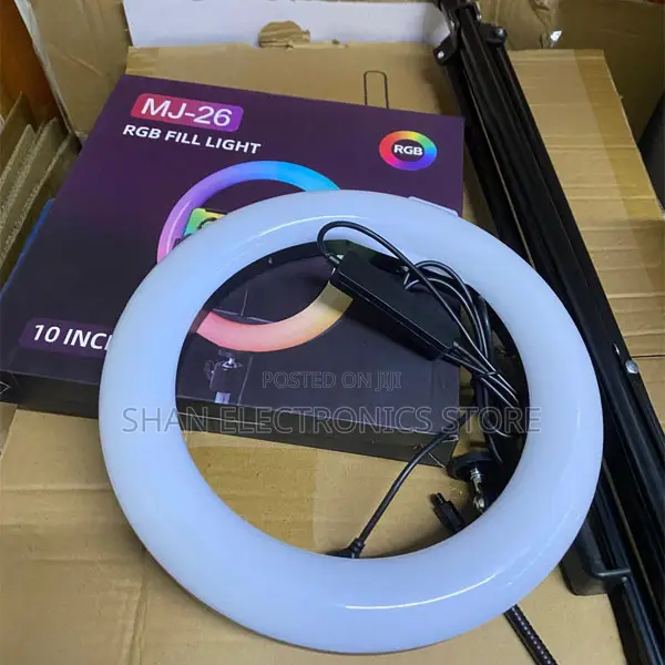 Led Selfie Light Ring RGB Coloured (Rgb Mj26, 10 Inch, .