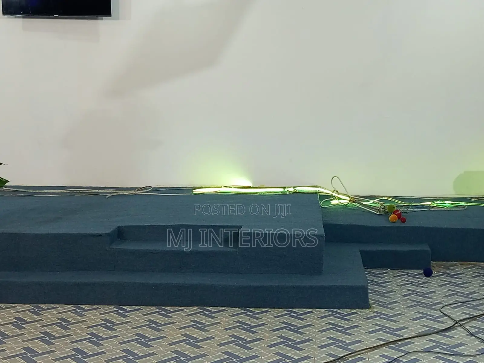 Executive Navy Blue Carpet for Church Interior Design