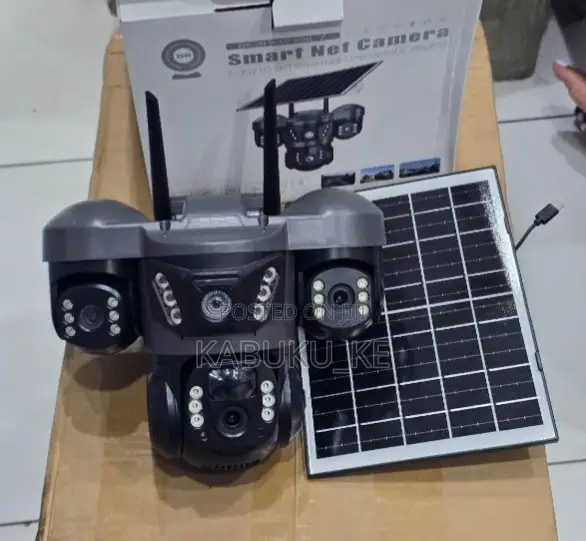 Solar Powered V380 Triple Lens Camera 4g Hd