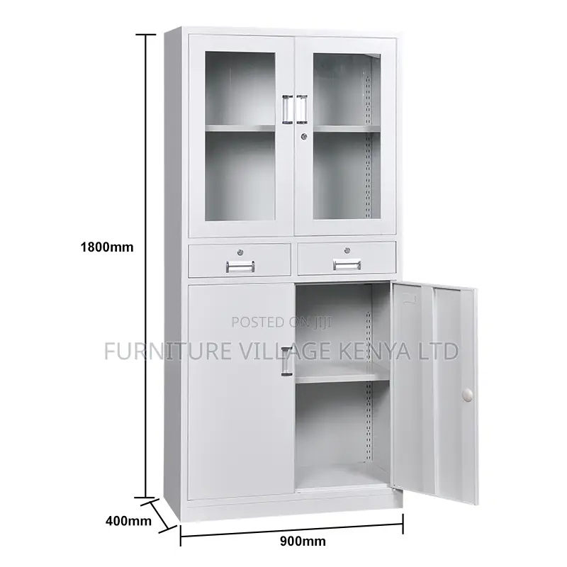 2-Door Document Cabinet With 2-Centre Drawers