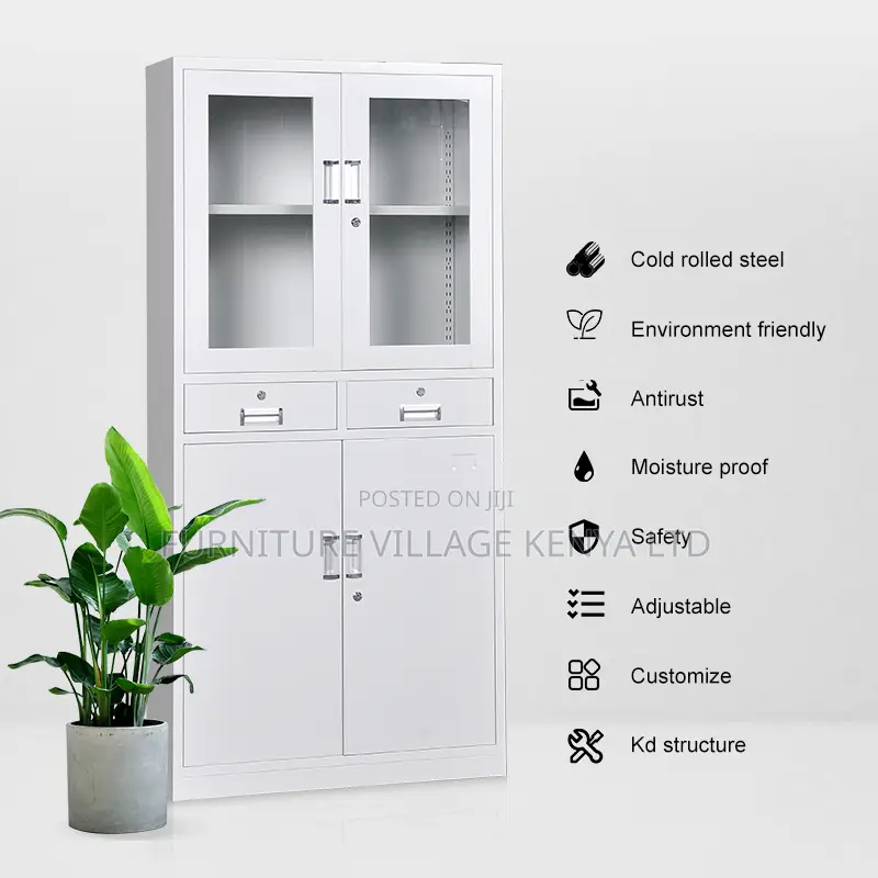 2-Door Document Cabinet With 2-Centre Drawers