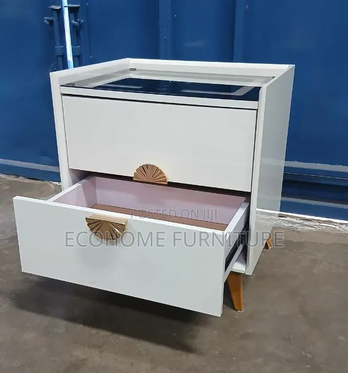 2 Drawers Smart Nightstand Cabinet
