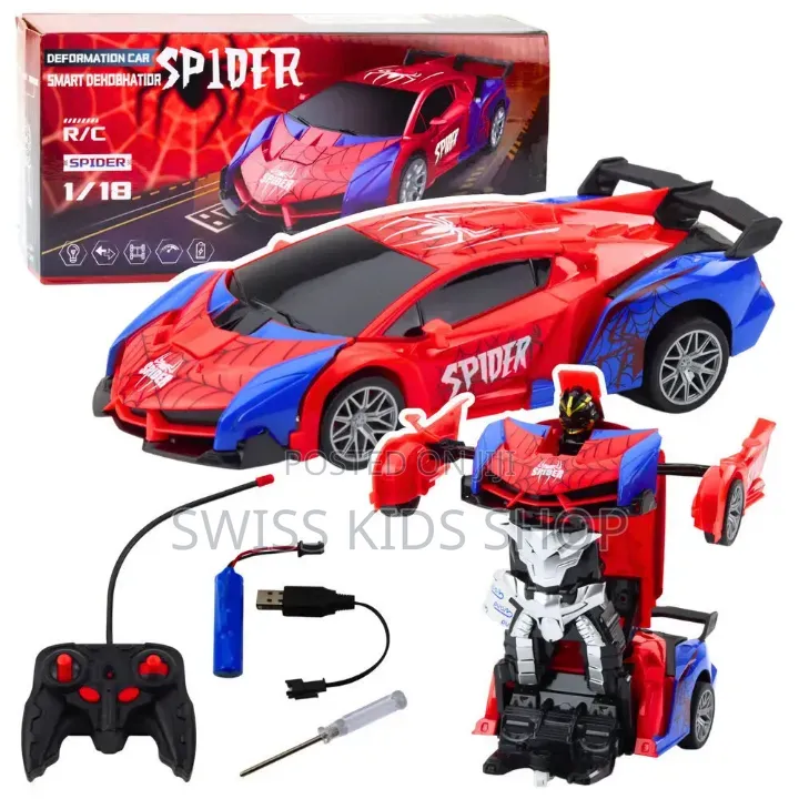 Spiderman Robot Transformer Car / Remote Controlled Robot Car