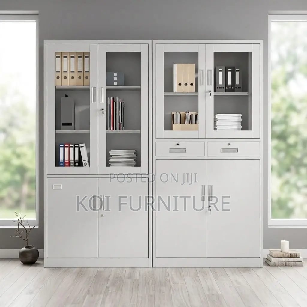 Office Cabinet : G12 White Metallic Office Filing Cabinet