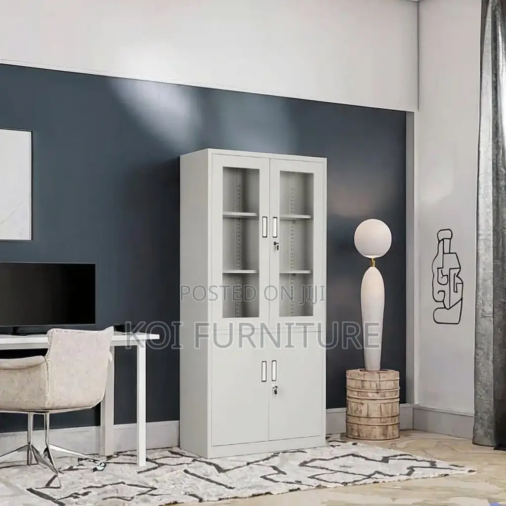 Office Cabinet : G12 White Metallic Office Filing Cabinet