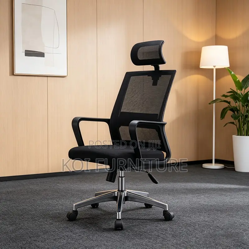 Office Chair : Modern Black Ergonomic Mesh Office Chair