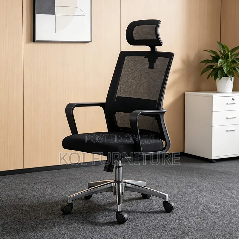 Office Chair : Modern Black Ergonomic Mesh Office Chair
