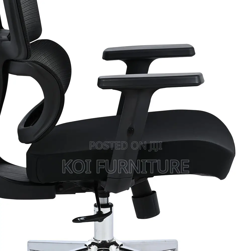 Office Chair : Black High-Back Ergonomic Office Chair
