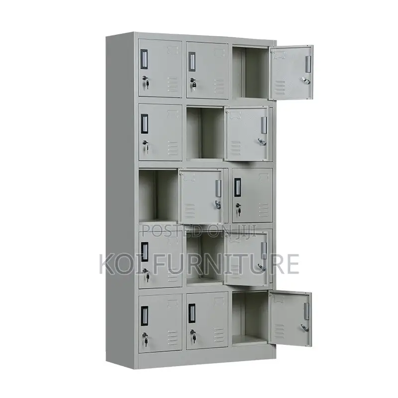 Office Cabinet; Ppte 15 Lockers Gray Executive Filing Cabinet