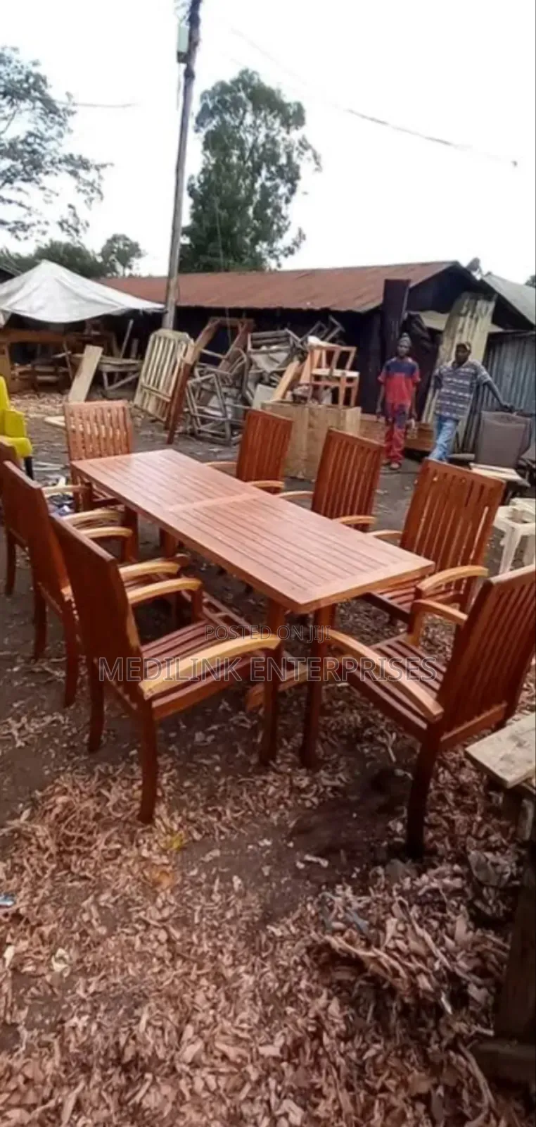 Resort Customized Outdoor Conference Mahogany 8 Seater Set