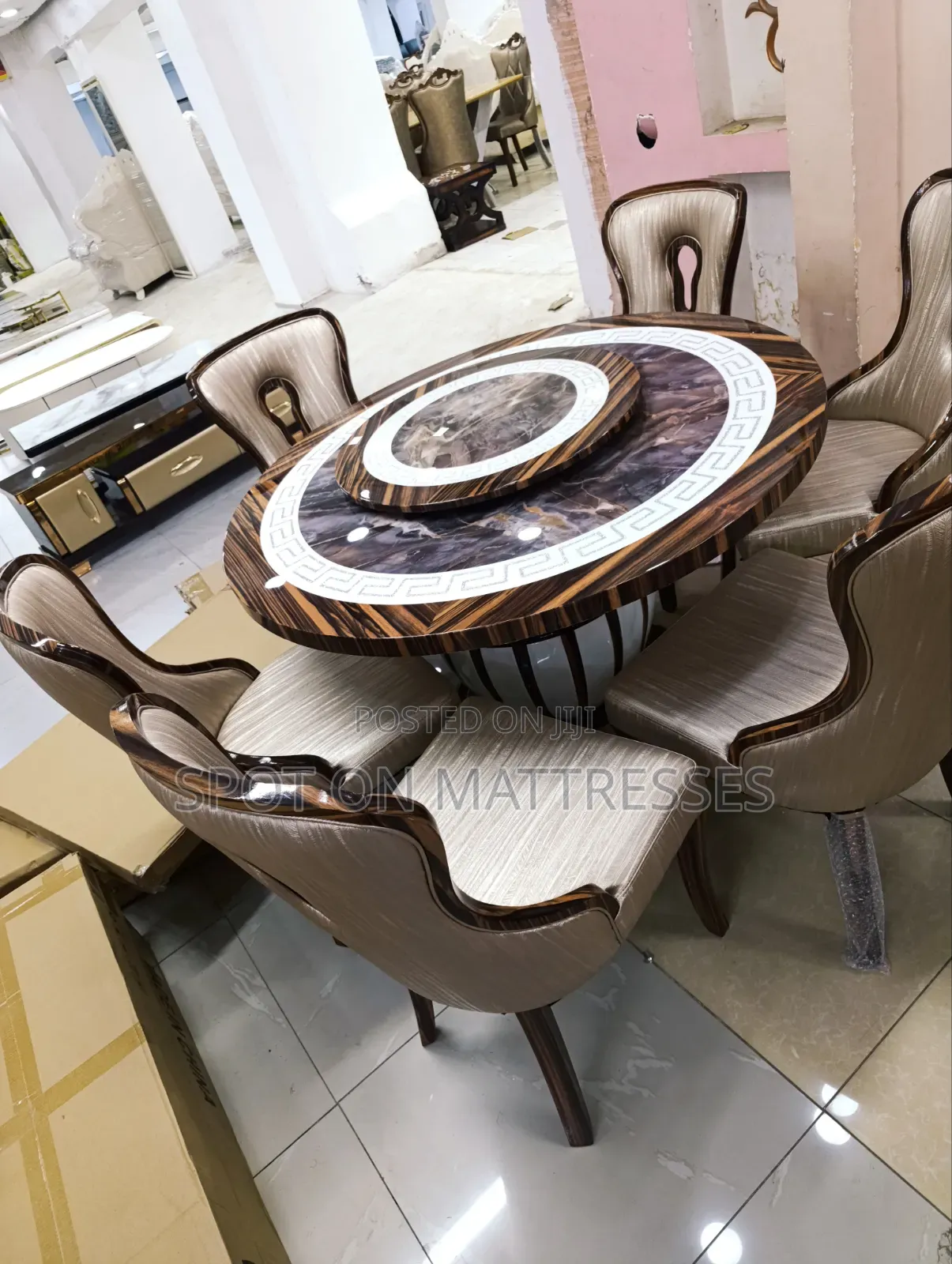 Executive Round 6-Seater Dining Table Set. Countrywide Delivery! 