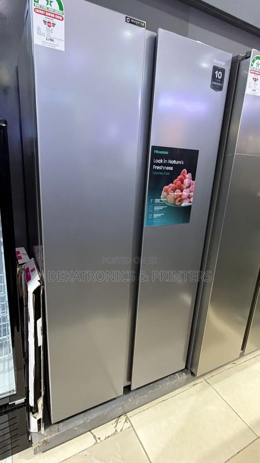 Hisense 434 Liters Side by Side Fridge (Ref441dr) With Inverter