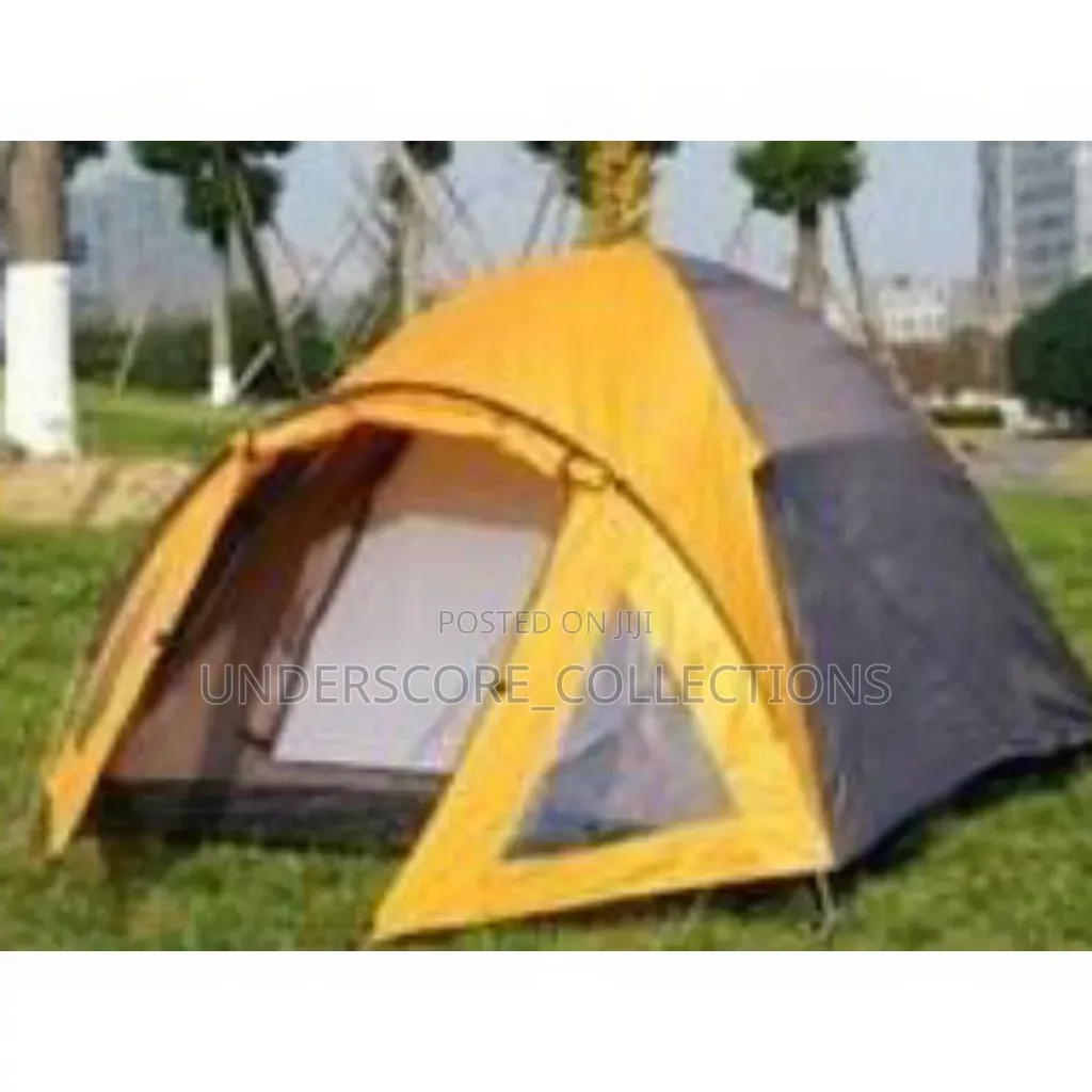 Yellow and Gray Colour Scheme Dome Tent
