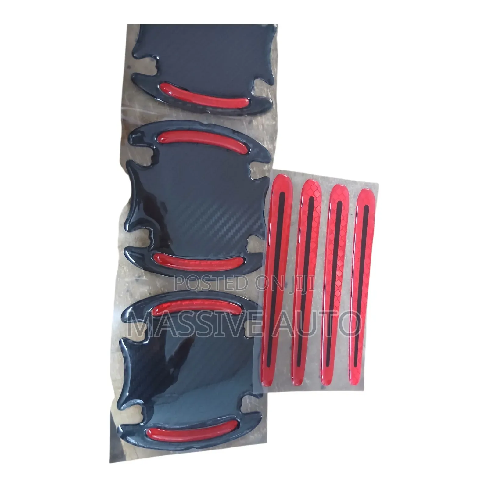 Red / Black Door Handle Stickers