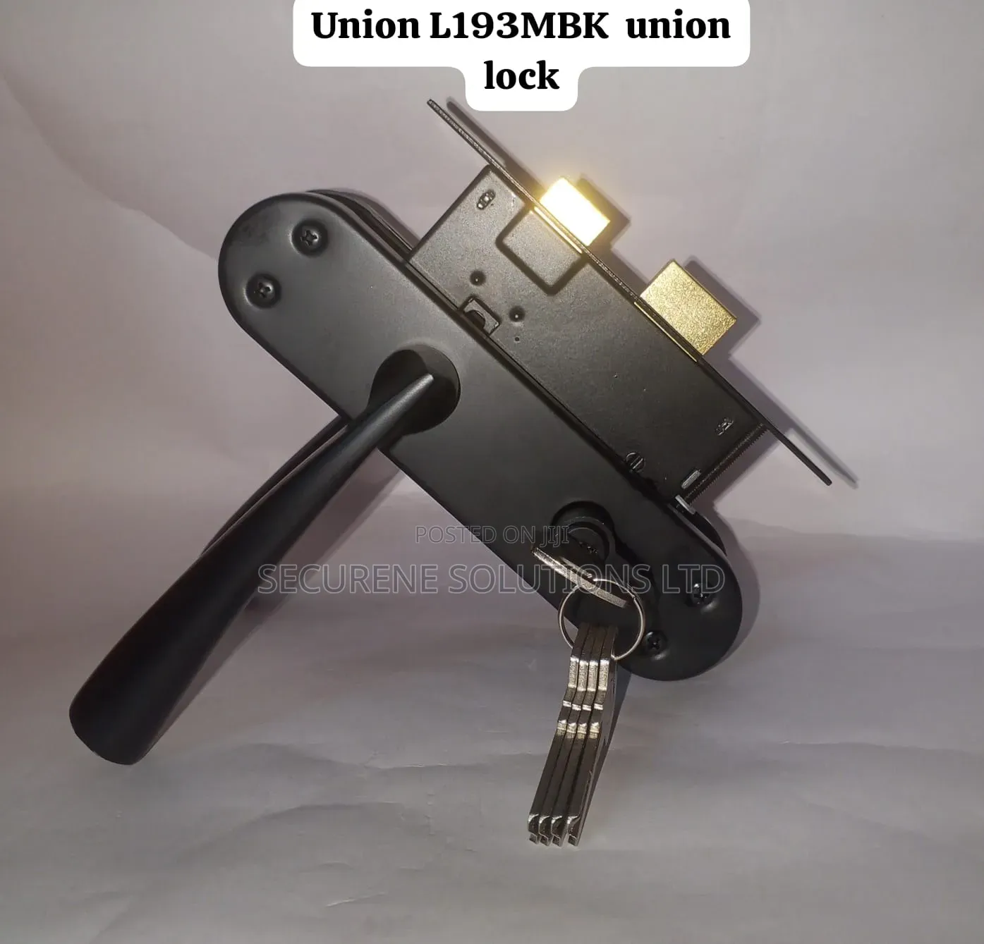 Union L193mbk Black Mortise Lock Set