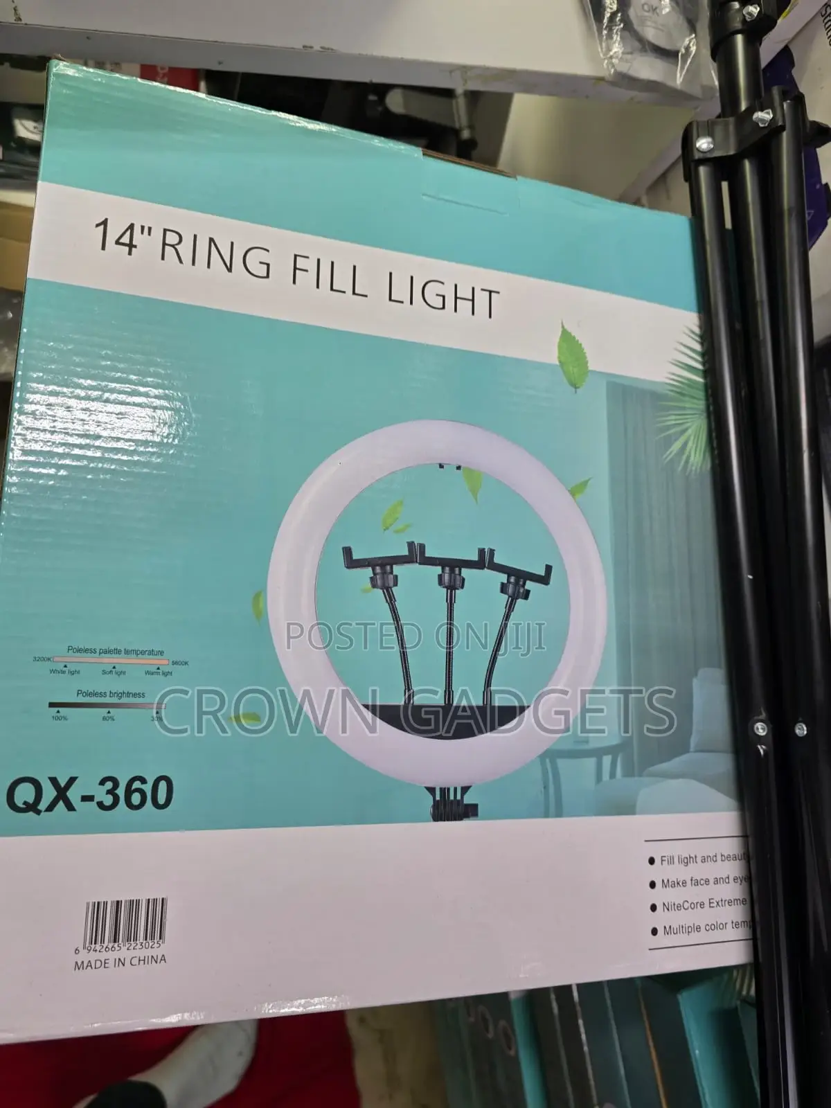 Qx-360 14 Inch Ring Fill Light Tripod Phone Holder Kit