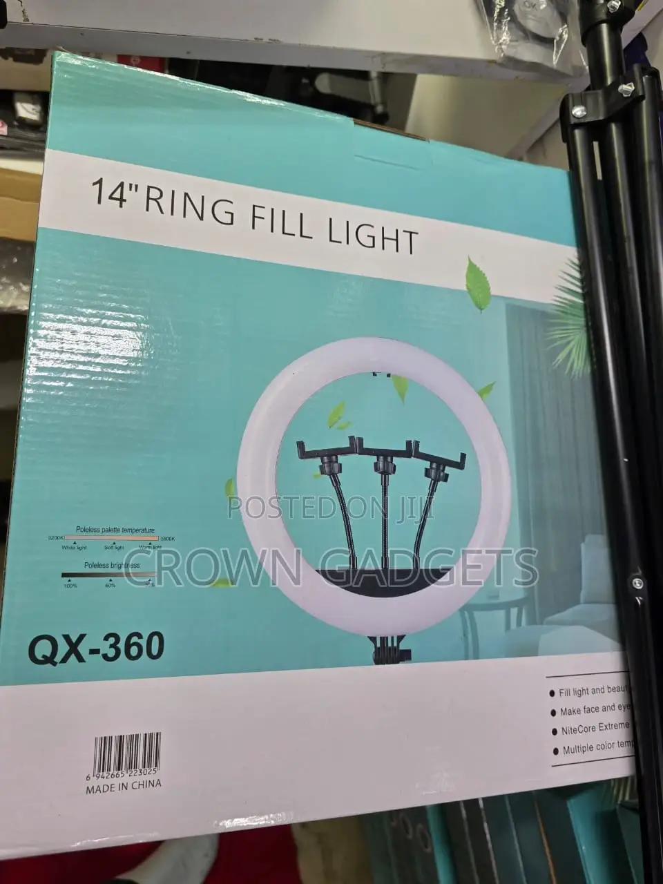 Qx-360 Ring Light Adjustable Brightness Video Creator Kit