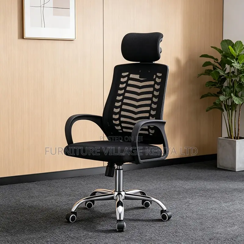 Swivel Staff Ergonomic Study Chair With Headrest