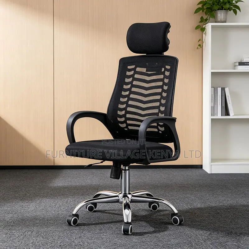 Swivel Staff Ergonomic Study Chair With Headrest