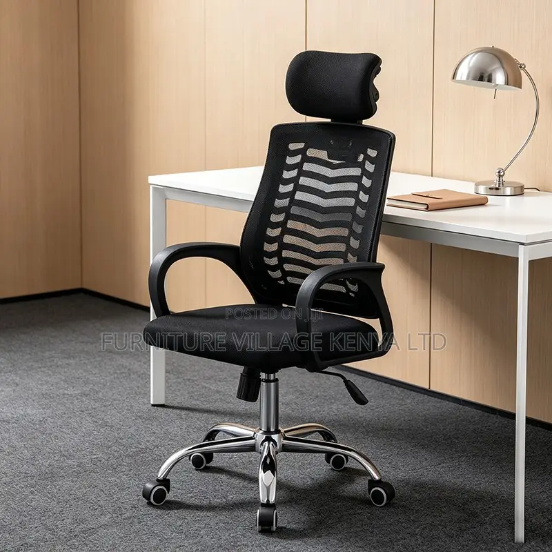Swivel Staff Ergonomic Study Chair With Headrest