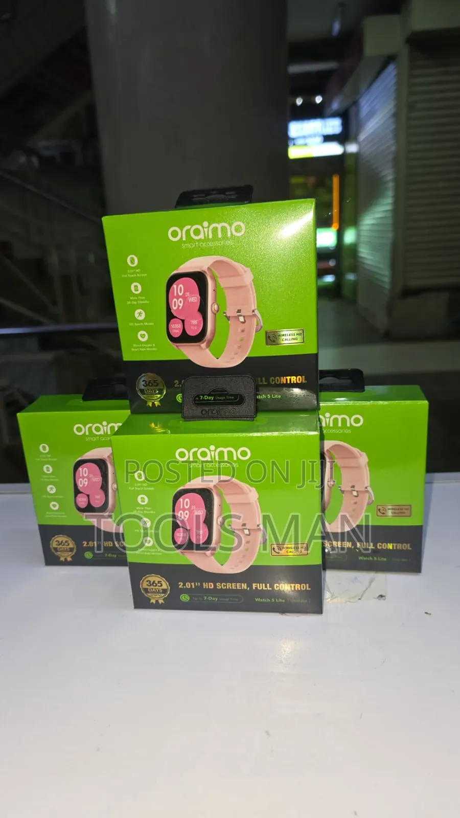 Oraimo Watch S Lite Smartwatch - 2.01\Hd Screen - Sand Pink.