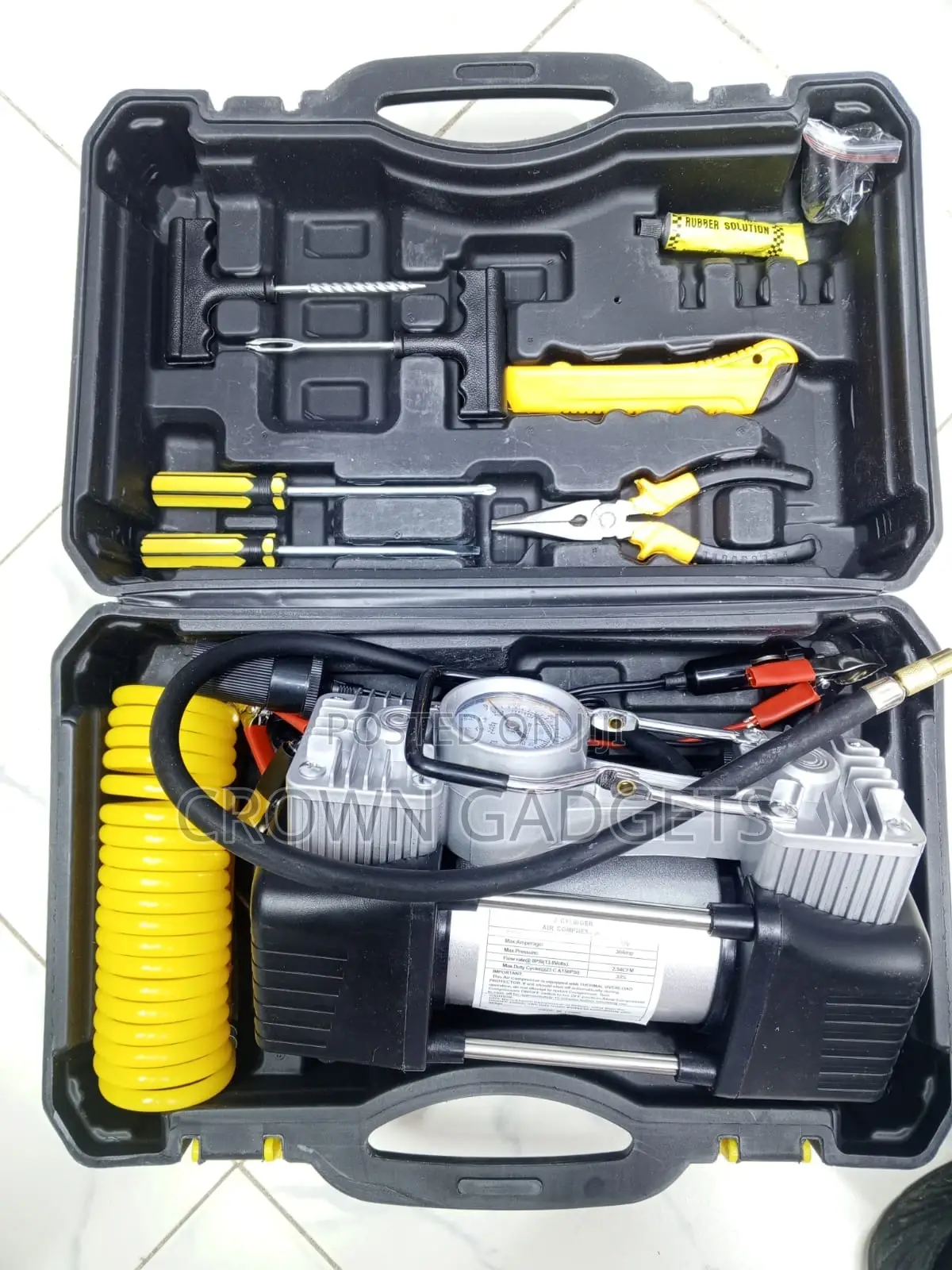 12v Car Tire Pump Repair Kit Fast Inflation Compressor