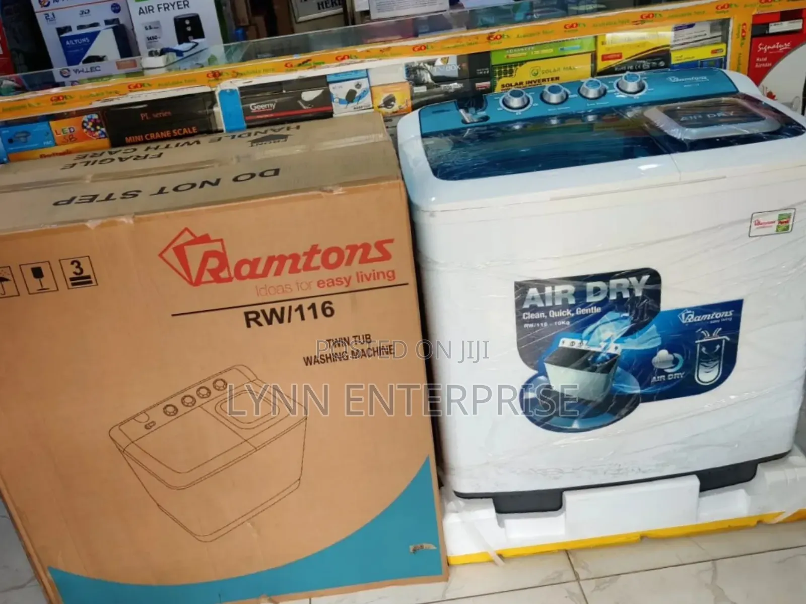 *Ramtons Washing Machine Twin Tub 10kg With Air Dryer Rw116