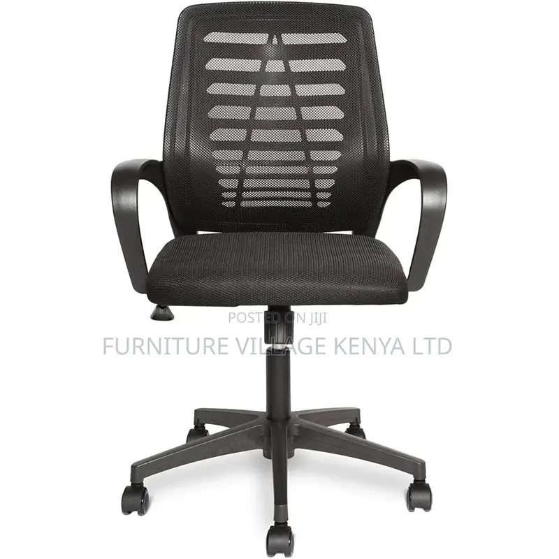 Black Ergonomic Swivel Task Home Chair