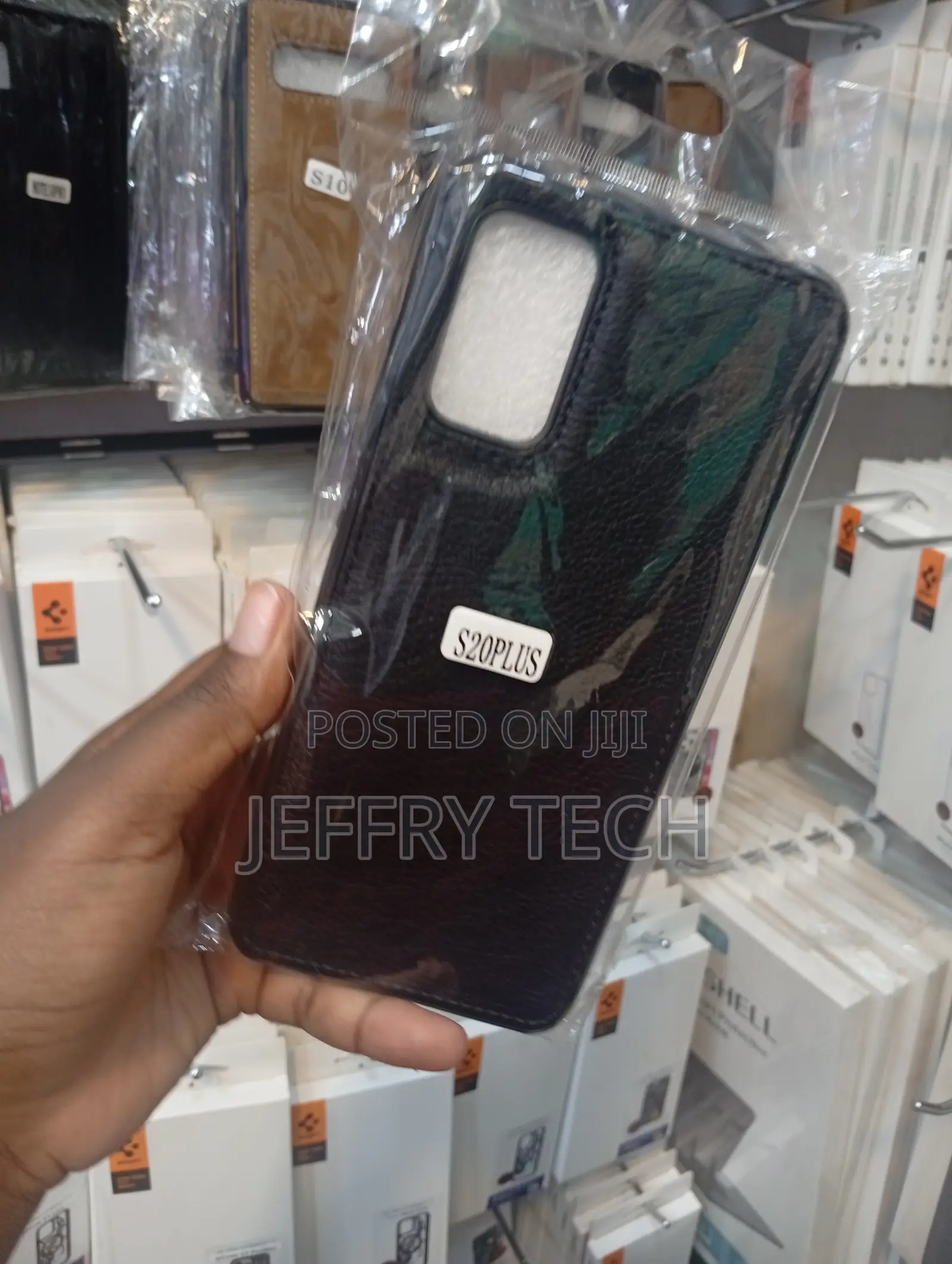 Samsung Galaxy S20 Plus Grained Texture Leather Case