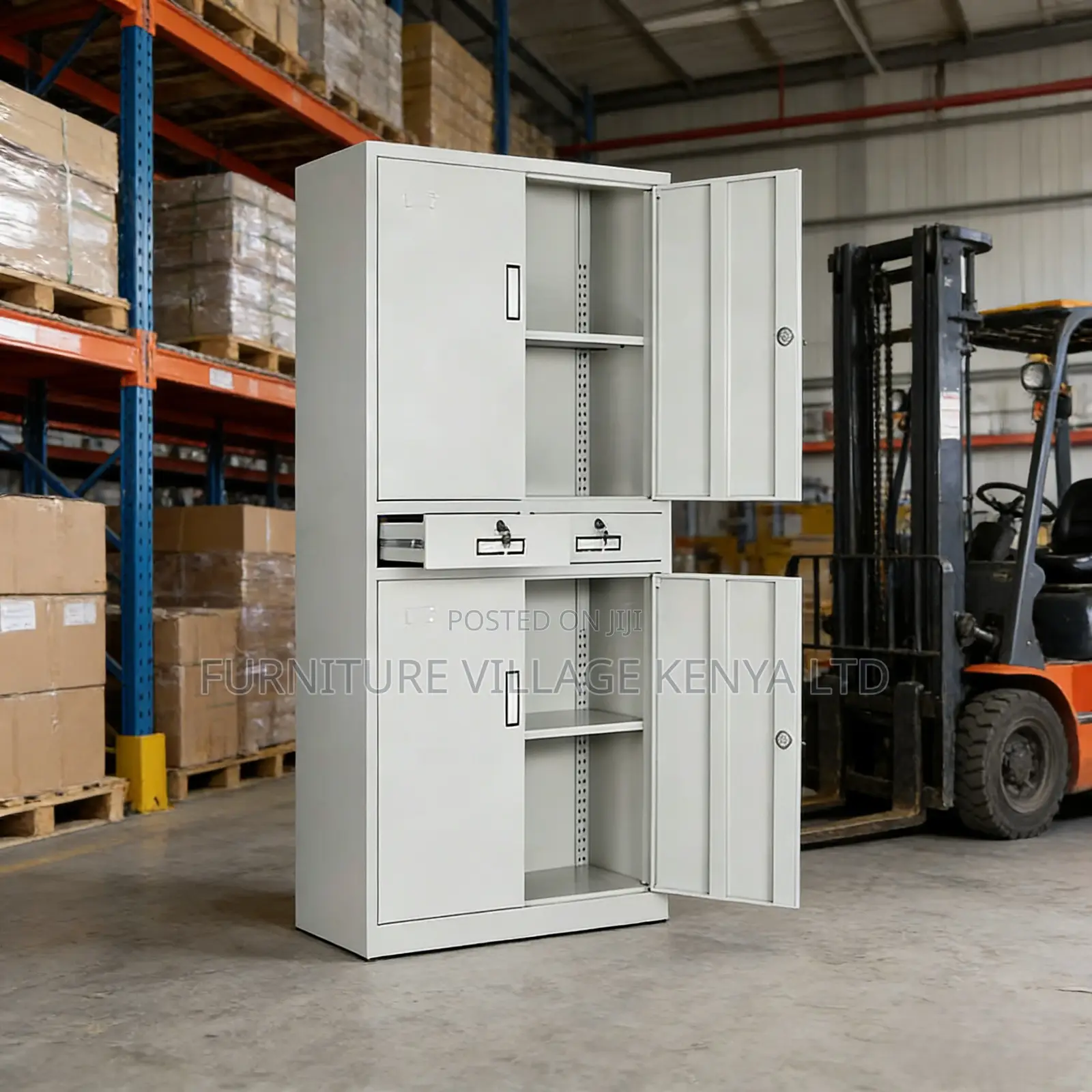 4-Door Full Steel File Cabinet With Centre Drawers