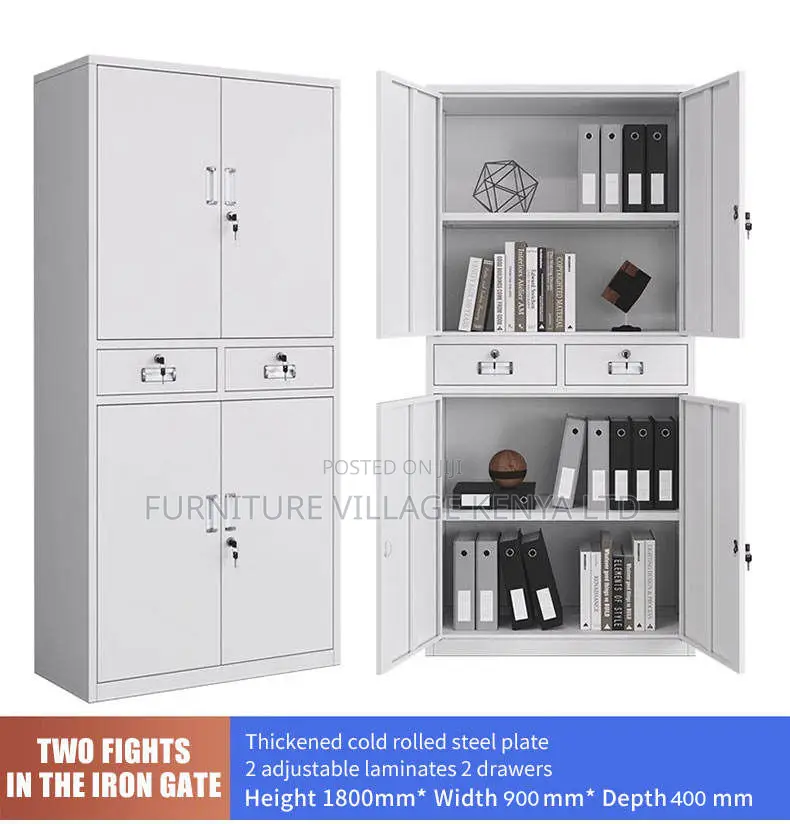 4-Door Full Steel File Cabinet With Centre Drawers