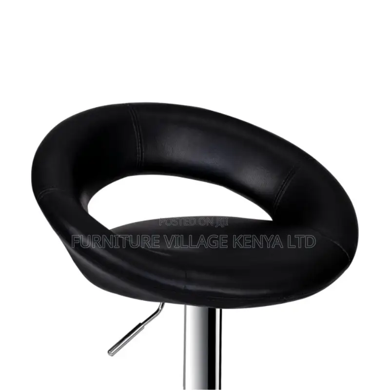 Round Imported Leather Reception Counter Stool
