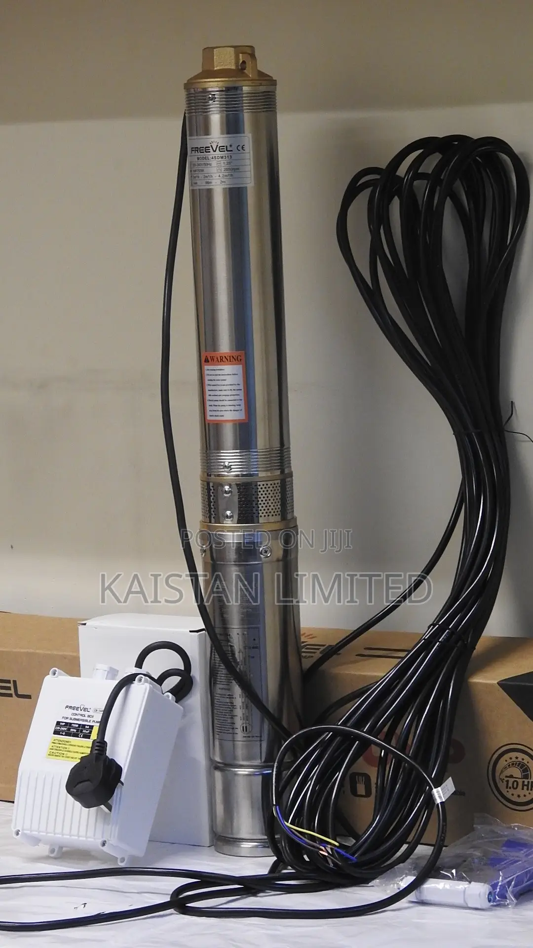 Freevel Deep Well Water Pump 1hp 750w. Borehole Submersible Water Pump