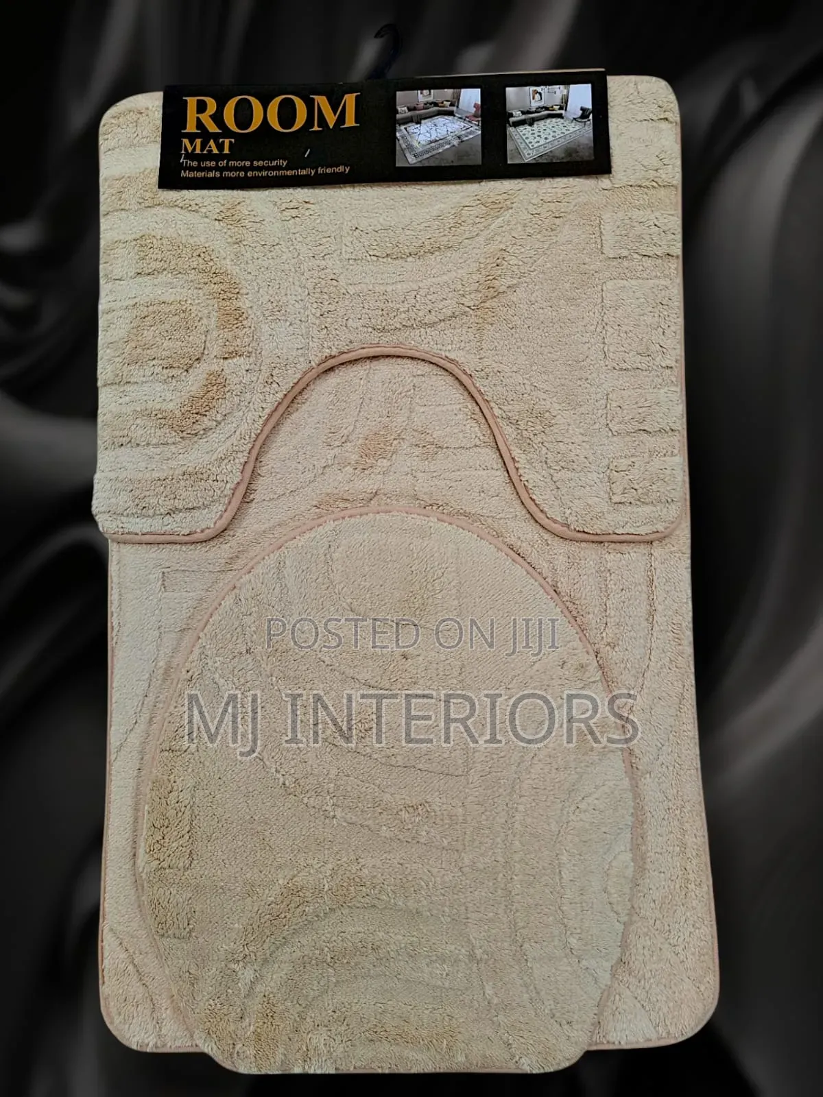 Fluffy 3 Piece Bathroom Mat Set