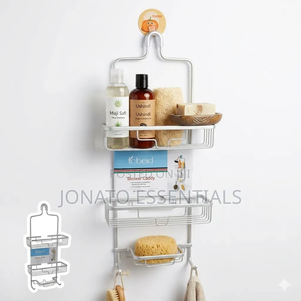 Aluminum Shower Caddy Bathroom Organizer Rack 3-Tier Shower Organizer