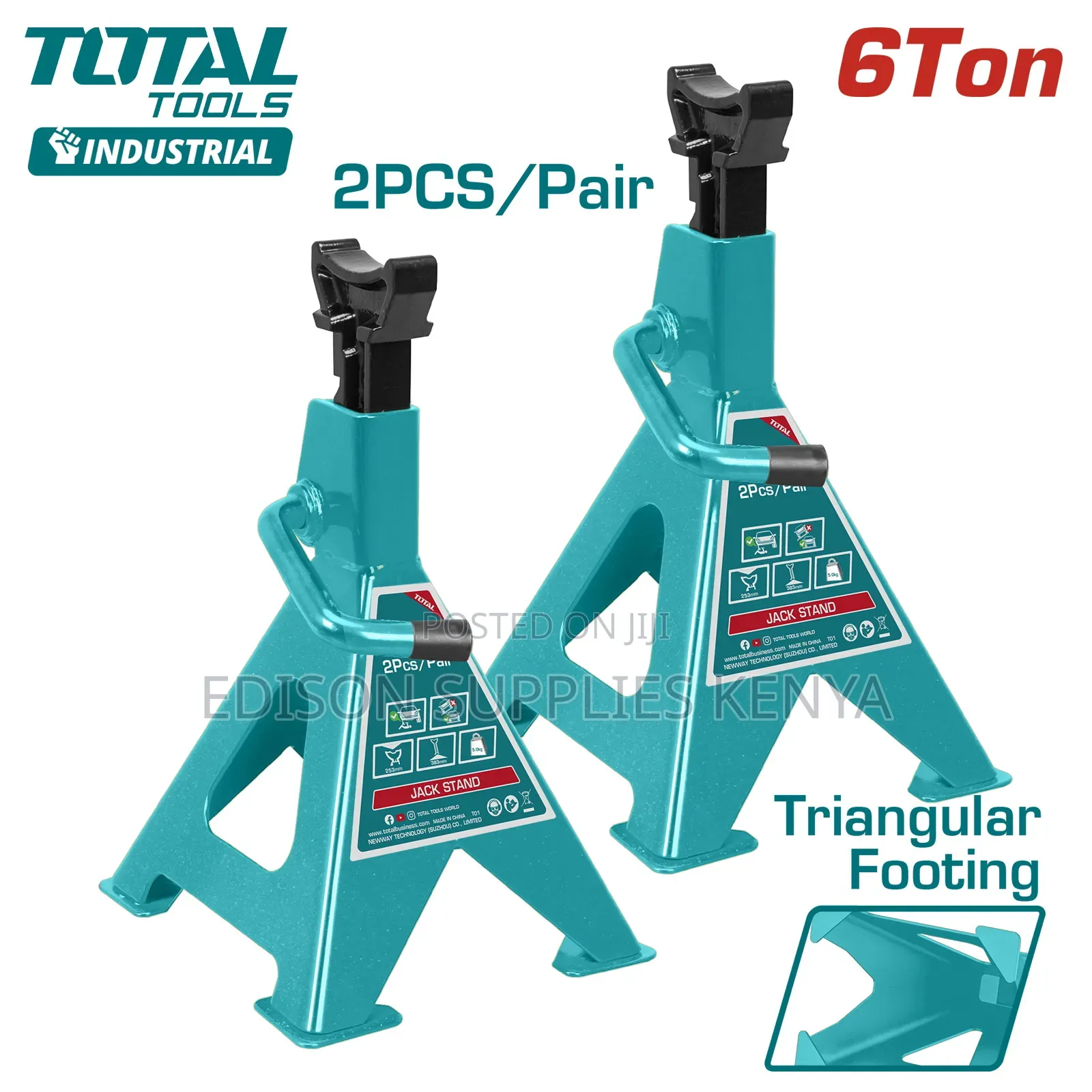 Jack Stands Total 6ton Jack Stand Pair Car Lifting Stands 6 Tonnes