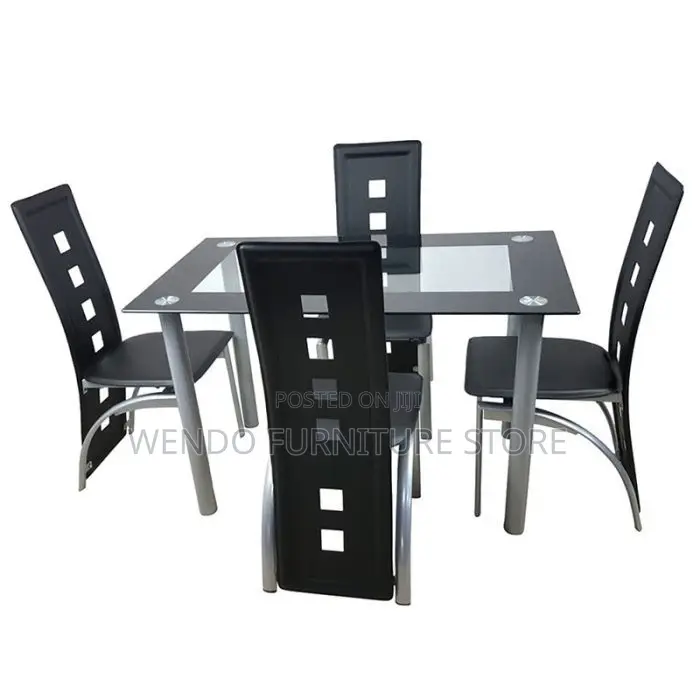 Dining Set; Six Seaters Dining Set With Glass Table
