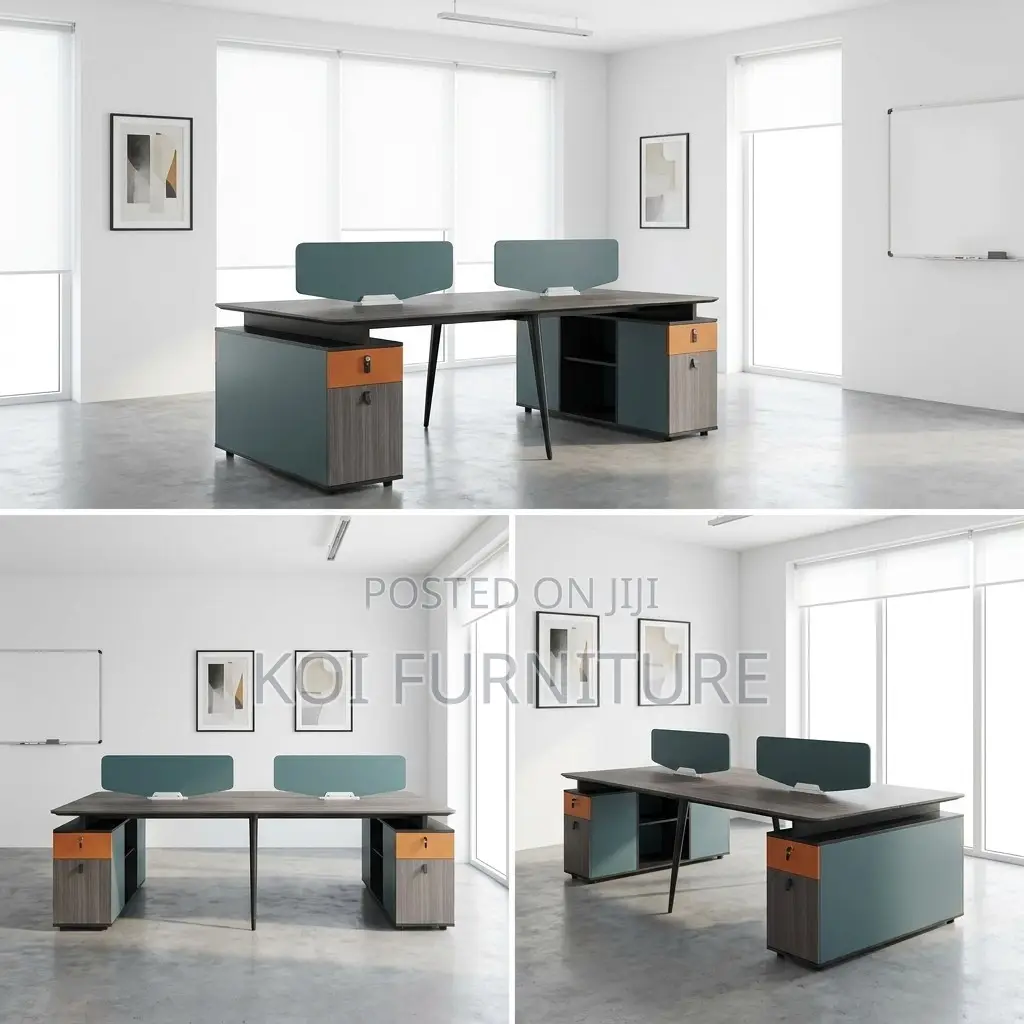 Office Workstation : L98 Modern 4-Person Workstation