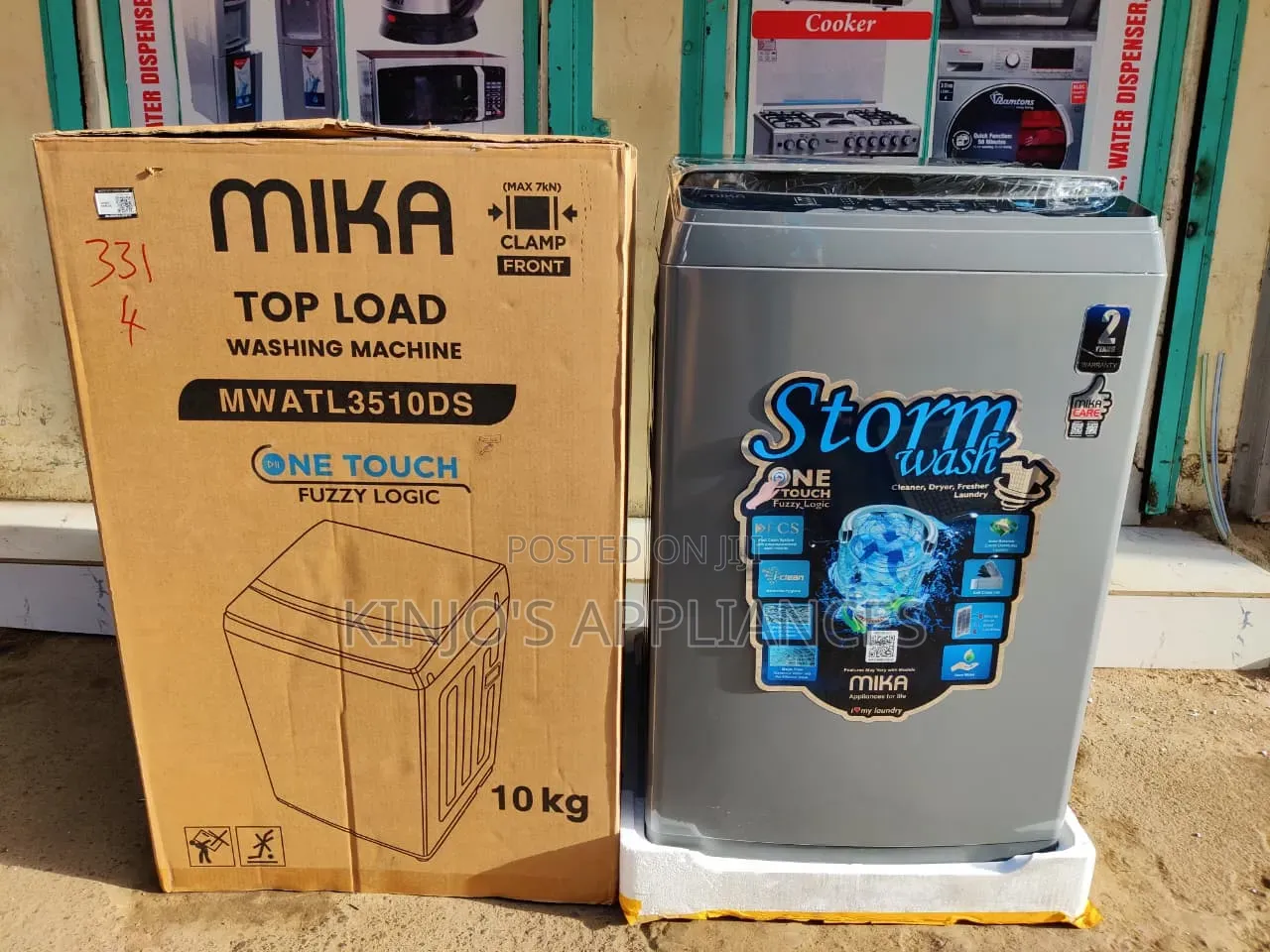 Mika 10kg Washing Machine Top Load Washer Dark Silver