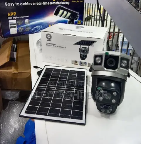 V380 4g PTZ Solar Camera Dual Lens Outdoor Monitoring